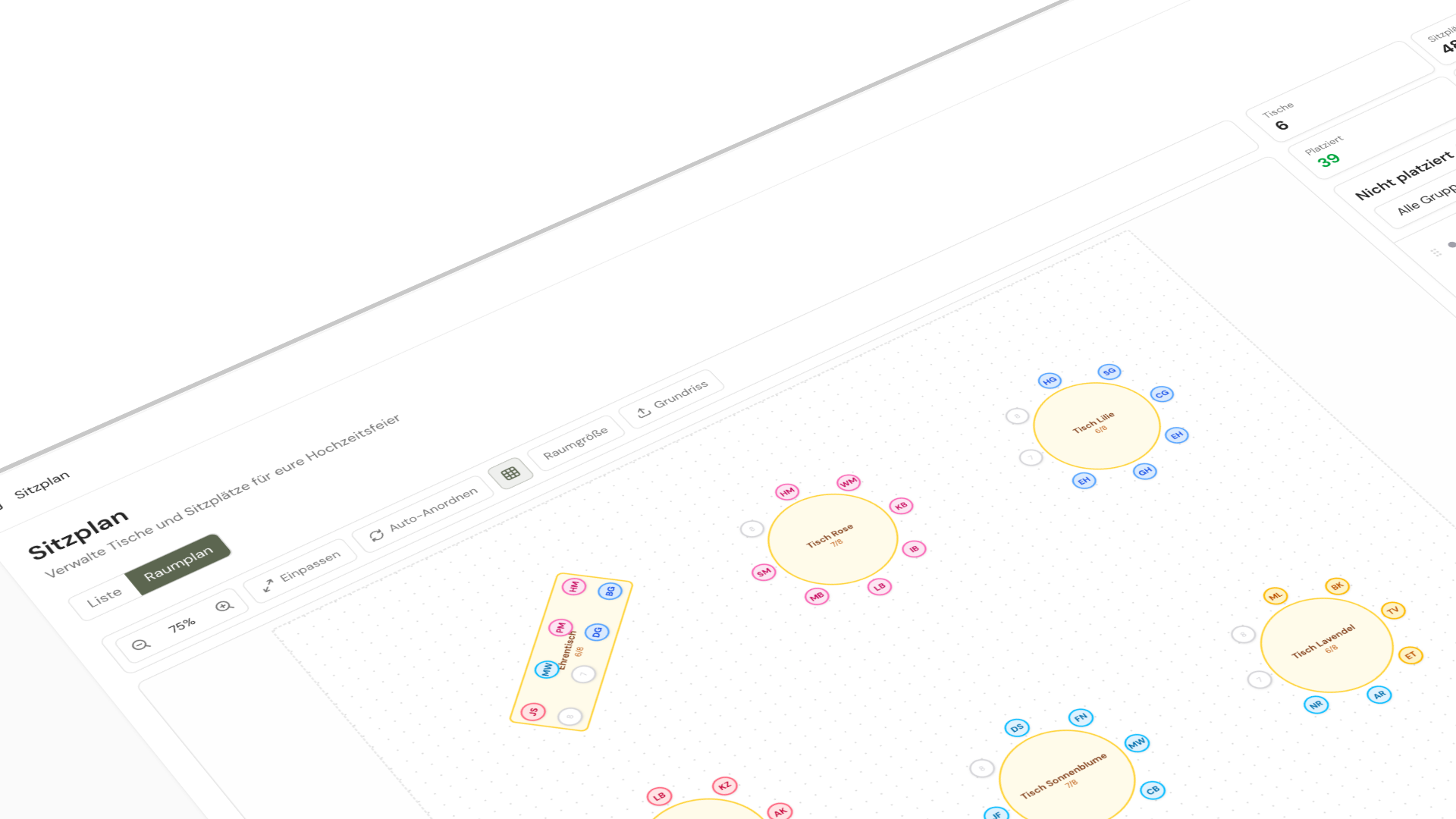 Sitzplan Feature